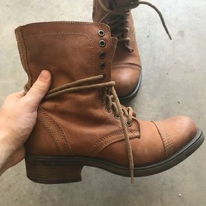 Steve Madden combat boots brown